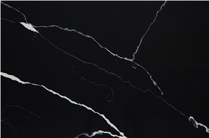 Calacatta Black06 Vm-17912 Quartz Slabs&Tiles Floor&Wall Covering