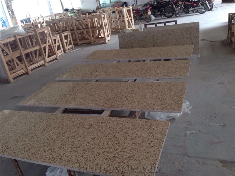 Crystal Beige Quartz-M044-Countertop Worktops Desk Tops