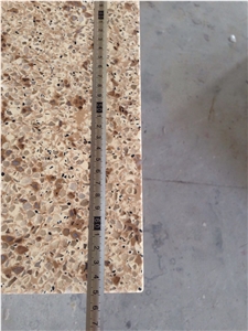Crystal Beige Quartz-M044-Countertop Worktops Desk Tops