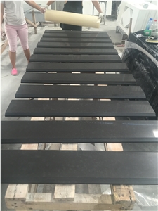 High Quality Polish Pure Black Quartz Threshold
