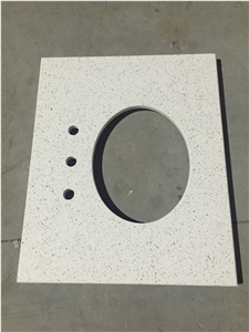 High Quality White Mirror Fleck Quartz-P005-Vanity