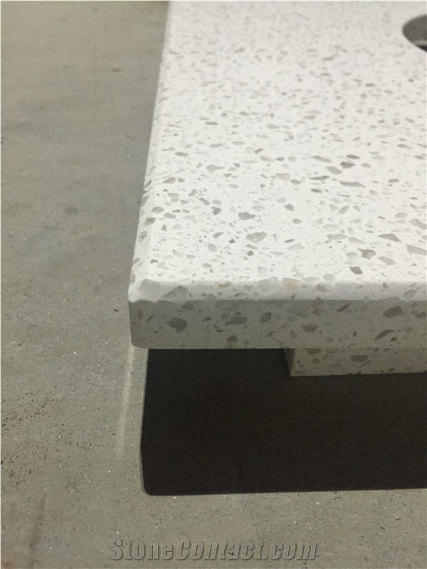 High Quality White Mirror Fleck Quartz-P005-Vanity