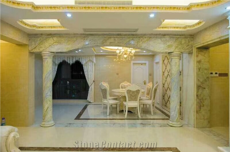 Jade White/Green Wood Grain/China Verde Larissa Marble Slabs&Tiles