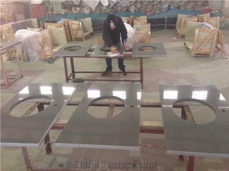 Light Grey Quartz-P033-Vanity Counter Tops