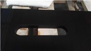 P002 Pure Black Quartz Vanity / High Quality Bath Tops