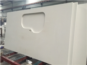 P008 Glacier White Quartz Countertop / High Quality Kitchen Tops