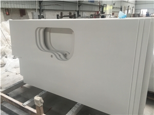 P008 Glacier White Quartz Countertop / High Quality Kitchen Tops