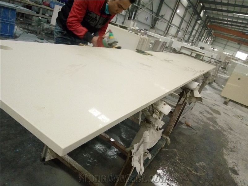 P016 Haiku Beige Quartz Countertop / High Quality Kitchen Tops