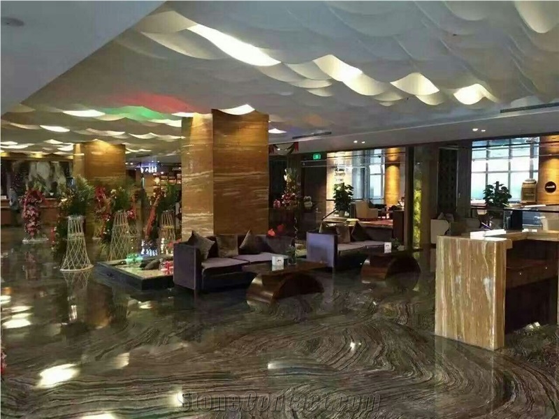 Silver Wave / China High Quality Black Marble Tiles & Slabs