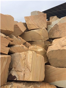 Natural Paving Stone Yellow Sandstone Slabs for Villa Wall Tile