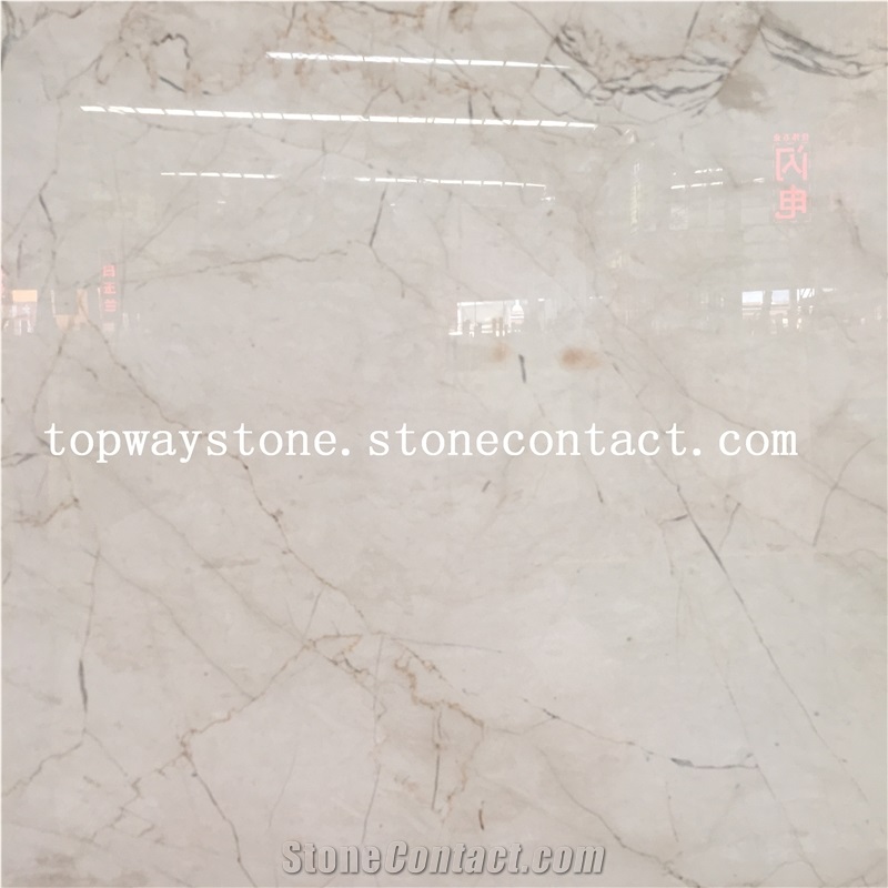Iran Crystal Rose Beige Marble Stone Tiles for Floor,Wall Covering
