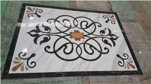 Water Jet Marble Floor Medallion Pattern/ Water Jet Marble