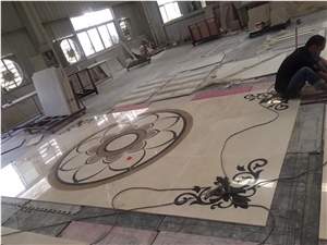 Water Jet Marble Floor Medallion Pattern/ Water Jet Marble