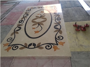 Water Jet Marble Floor Medallion Pattern/ Water Jet Marble