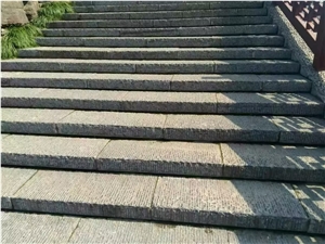 Blue Limestone Chiseled Surface Paving Blocks Stair Sets Competititve Prices