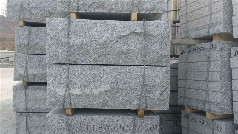 G341 Light Grey Granite Natural Surface Wall Stones for Retaining Wall for North Europe