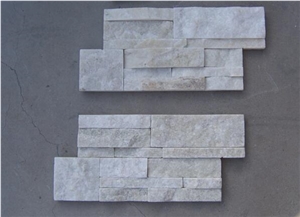 Golden White Quartz Blanc Brilliant Culture Stone Wall Pannel Cheap Price