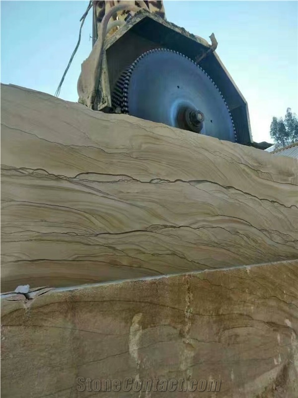 Yunnan Yellow Timber Sandstone Pool Coping Paving Tiles Slabs Honed Surface