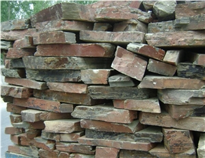 China Cheap Rusty Slate Random Stone Flagstone