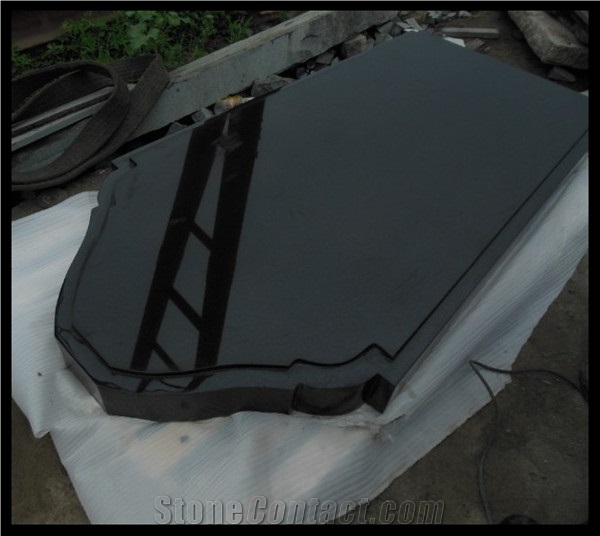 Nice Drum Shape Black Stone Memorial Monuments,Sell Good Quality Granite Tombstone for Cemetery,Cheap Black Granite Angel Tombstone Headstones for Sale
