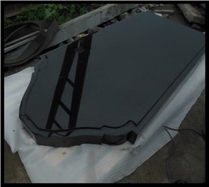 Nice Drum Shape Black Stone Memorial Monuments,Sell Good Quality Granite Tombstone for Cemetery,Cheap Black Granite Angel Tombstone Headstones for Sale
