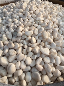Tumbled Snow White Polished Pebbles