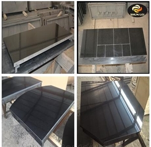 Uk Style Fireplace Hearth Shanxi Black Granite Back Panel