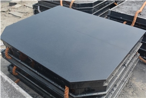 Uk Style Fireplace Hearth Shanxi Black Granite Back Panel