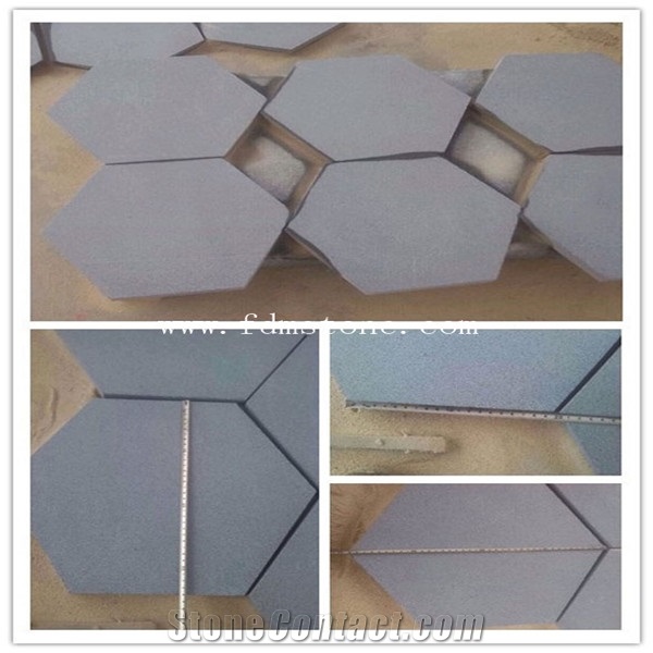 Black Slate Stones for Garden Walkways Cheap Patchwork Hexagonal Paving Stone