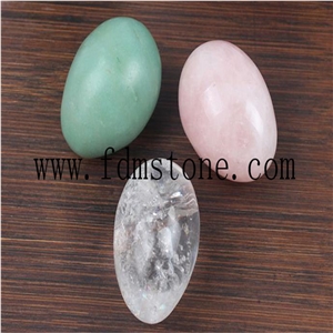 Coloured Crystal Stone Eggs,Stone Balls for Sports,Decoration Home Eggs, Polished Tumbled Stone Jade Yoni Egg