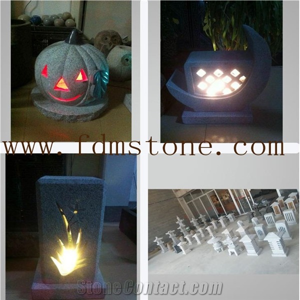 Modern Japanese Garden Granite Stone Lanterns