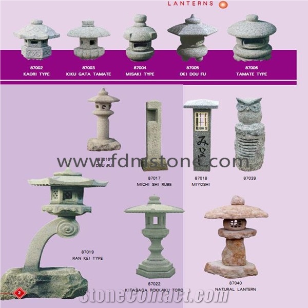 Modern Japanese Garden Granite Stone Lanterns
