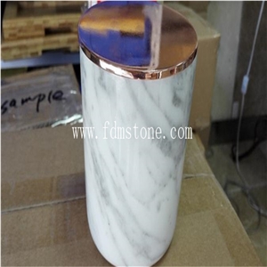 Newest Stone Gifts Carrara Marble Candle Jars/Factory Direct Sale Marble Candle Holders/Candle Jars from Factory