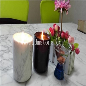 Newest Stone Gifts Carrara Marble Candle Jars/Factory Direct Sale Marble Candle Holders/Candle Jars from Factory
