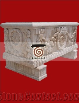 Hand Carved Flowerpot Planter