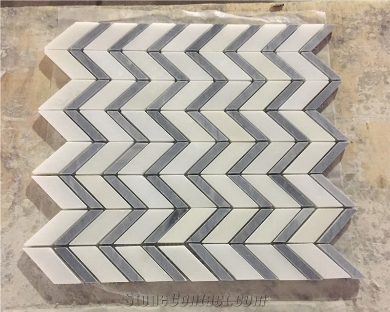 Subway Mosaic Tiles, Oriental White Marble Mosaic