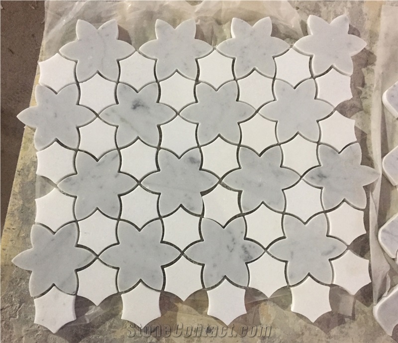 Water Jet Carrara Mosaic Pattern