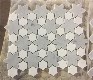 Water Jet Carrara Mosaic Pattern