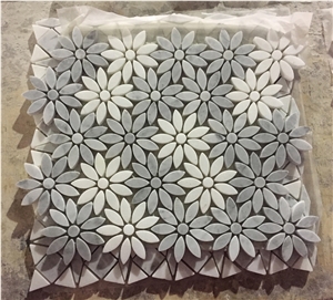 Water Jet Carrara Mosaic Pattern