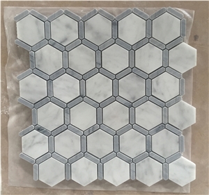 Water Jet Carrara Mosaic Pattern