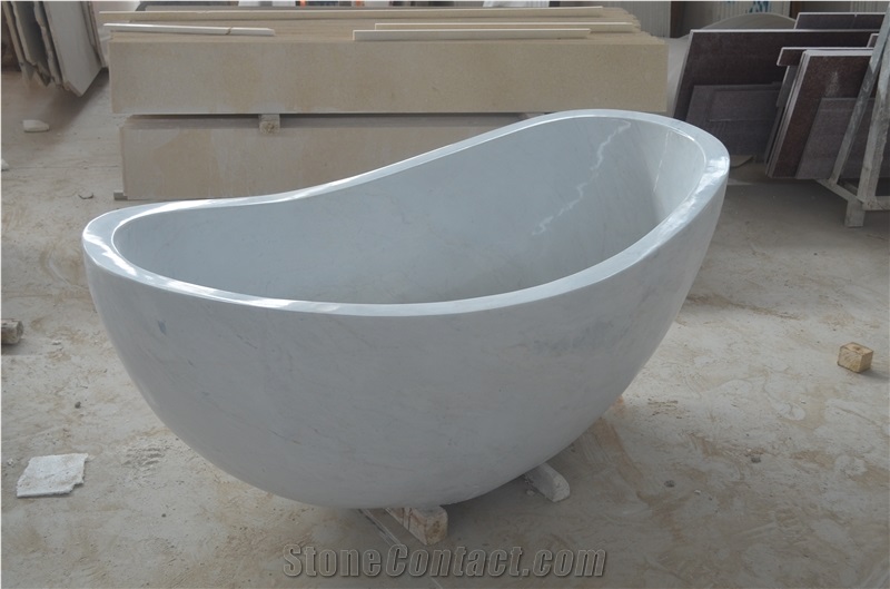 White Jade Marble Bath Tub