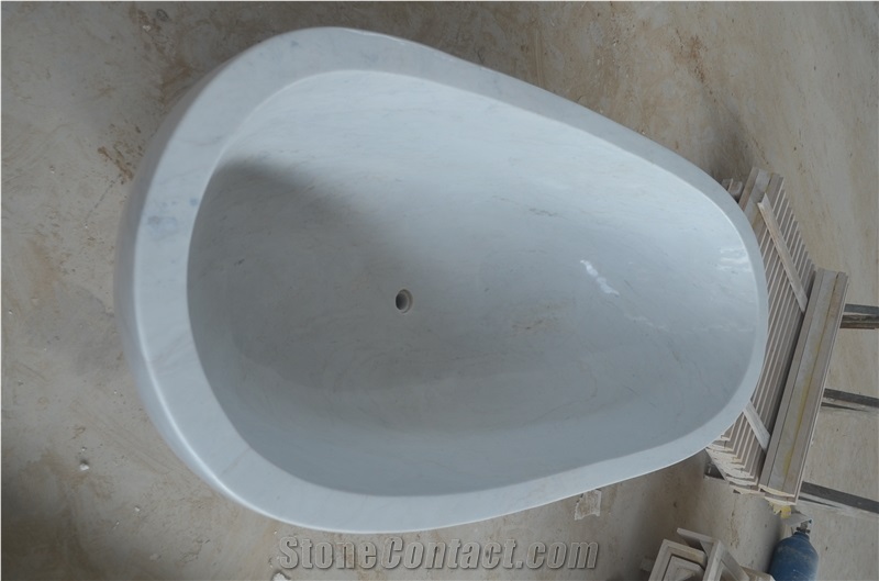 White Jade Marble Bath Tub