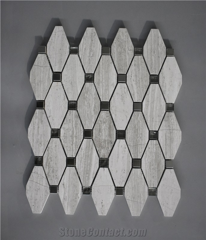 White Oak Marble Mosaic, Wall Mosaic, Mosaic Pattern