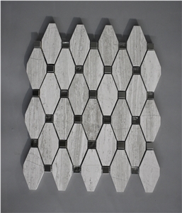 White Oak Marble Mosaic, Wall Mosaic, Mosaic Pattern