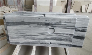 Blue Galaxy Marble Vanity Tops, Bathroom Countertops