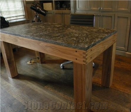 Brown Reception Counter,Granite Solid Surface Table Tops,Work Top