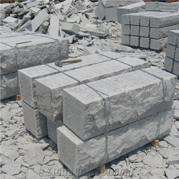 G341 Granite Mushroom Stone, Grey Granite Mushroomed Cladding