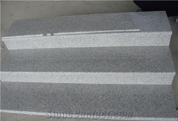 G603 Polished Granite Stair Riser,Grey Granite Staircase Steps,Grey Granite Stair Treads