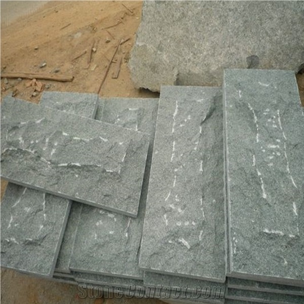 G612 Granite Outer Wall Mushroom Stone Tile, G612 Green Granite Wall