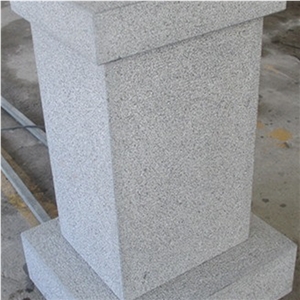 G654 Granite Pedestal Columns,Dark Grey/Sesame Dark Granite, China Grey Granite